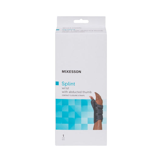 McKesson Wrist Brace with Abducted Thumb, Aluminum, Black - 155-81-87312-Single - LL Medico