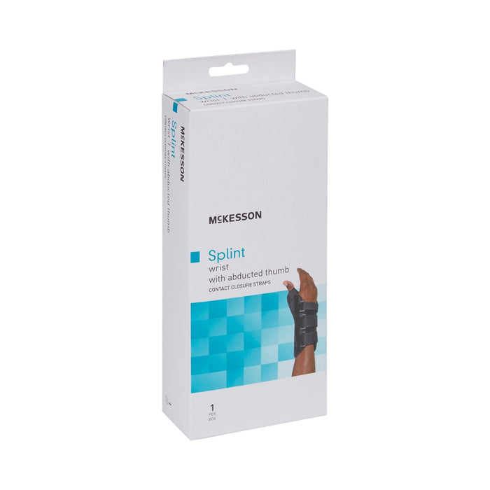 McKesson Wrist Brace with Abducted Thumb, Aluminum, Black - 155-81-87312-Single - LL Medico