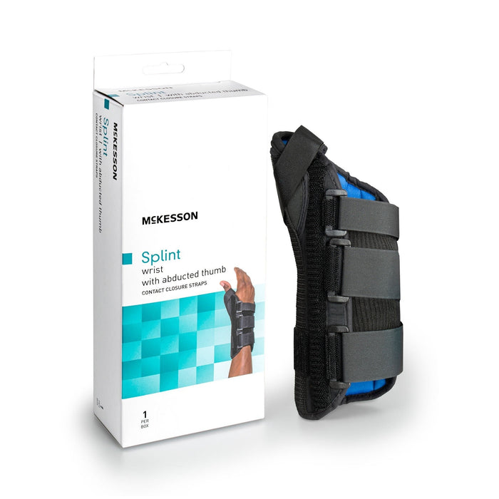 McKesson Wrist Brace with Abducted Thumb, Aluminum, Black - 155-81-87302-Single - LL Medico