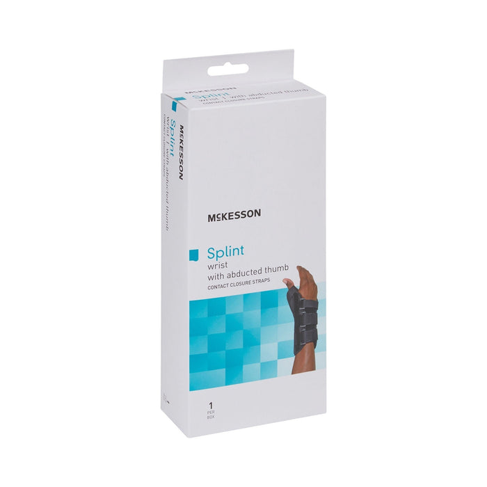 McKesson Wrist Brace with Abducted Thumb, Aluminum, Black - 155-81-87302-Single - LL Medico