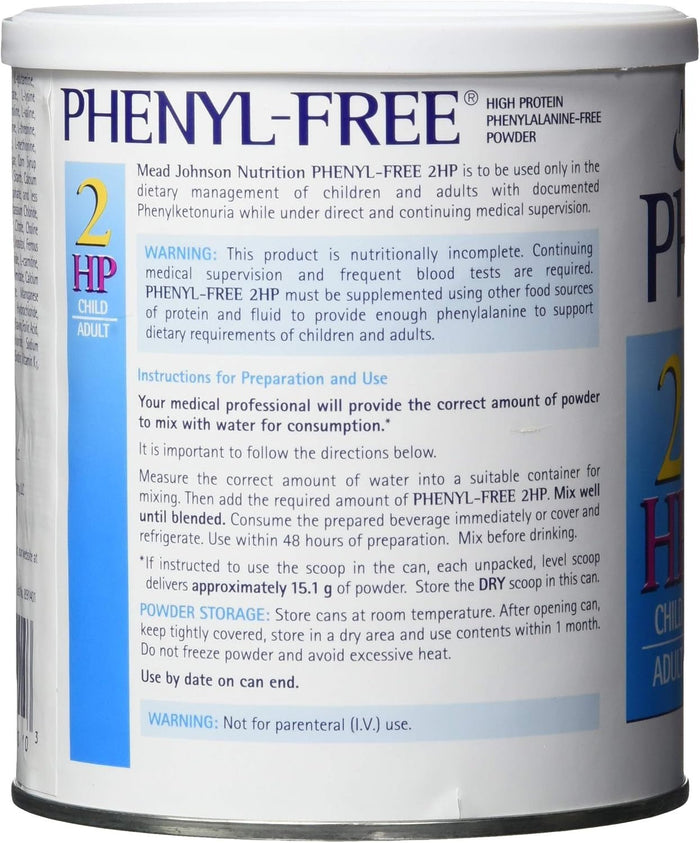 Mead Johnson Phenyl-Free 2 Medical Food Powder, Vanilla, 1 lb - 891301-Single - LL Medico
