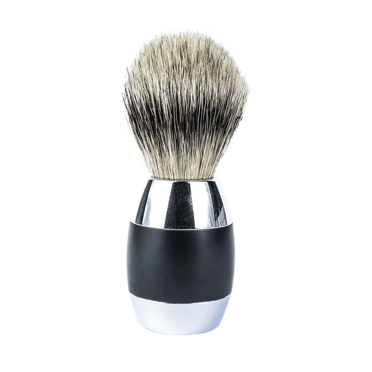 Merkur Chrome Plated Silvertip Badger Brush Black (90 120 011)