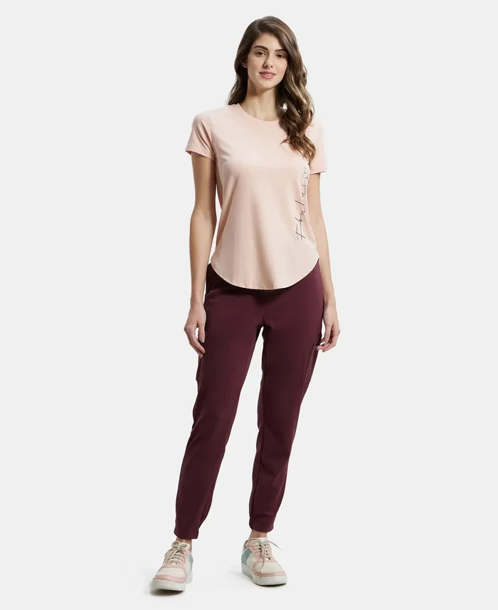 Micro Modal Fiber Relaxed Fit Graphic Print Round Neck Half Sleeve T-Shirt With Curved Hem Styling - Rosecloud-4