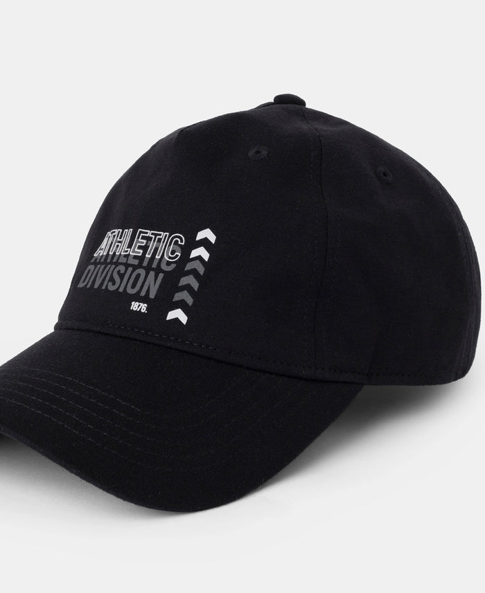 Microfiber Blend Solid Cap with Adjustable Back Closure - Black