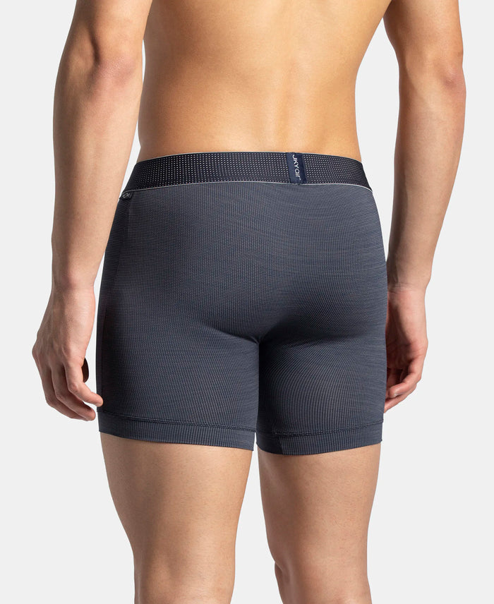 Microfiber Mesh Elastane Stretch Performance Boxer Brief with StayDry Technology - True Navy