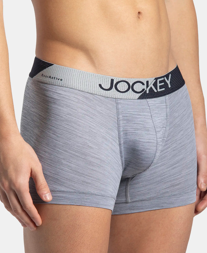 Microfiber Mesh Elastane Stretch Performance Trunk with StayDry Technology - Mid Grey