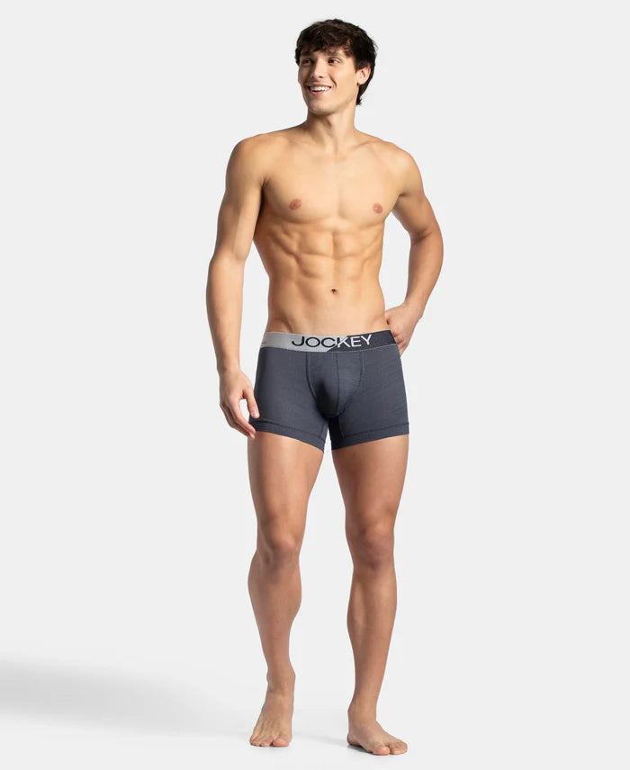 Microfiber Mesh Elastane Stretch Performance Trunk with StayDry Technology - True Navy