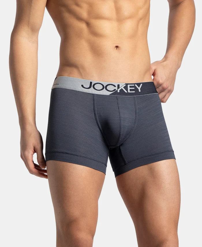Microfiber Mesh Elastane Stretch Performance Trunk with StayDry Technology - True Navy
