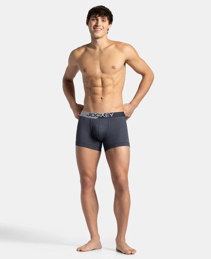 Microfiber Mesh Elastane Stretch Performance Trunk with StayDry Technology - True Navy