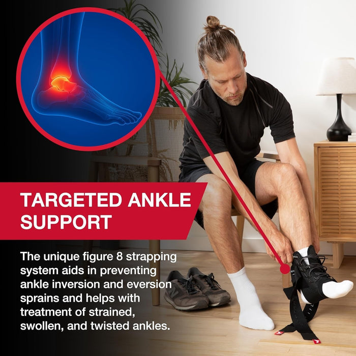 Mueller Lace-Up Ankle Support with Straps, One Size Fits Most - 42037-Single - LL Medico