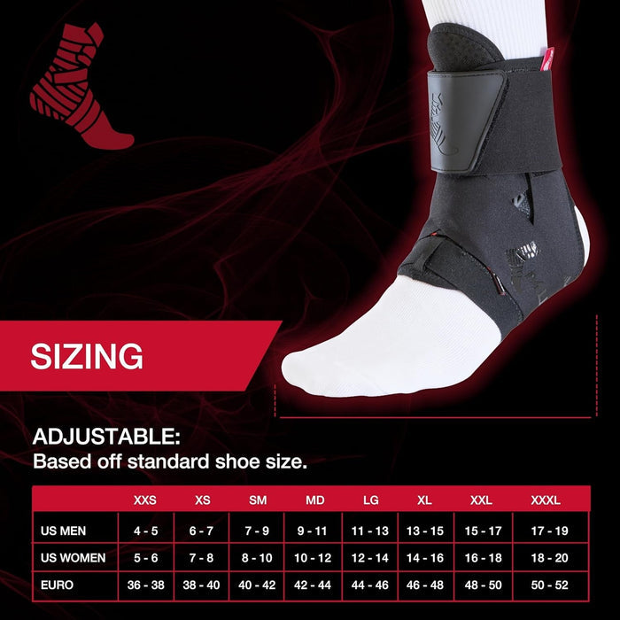 Mueller Lace-Up Ankle Support with Straps, One Size Fits Most - 42037-Single - LL Medico