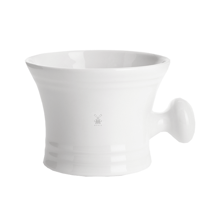 MUHLE RN4 White Porcelain Shaving Crucible With Handle