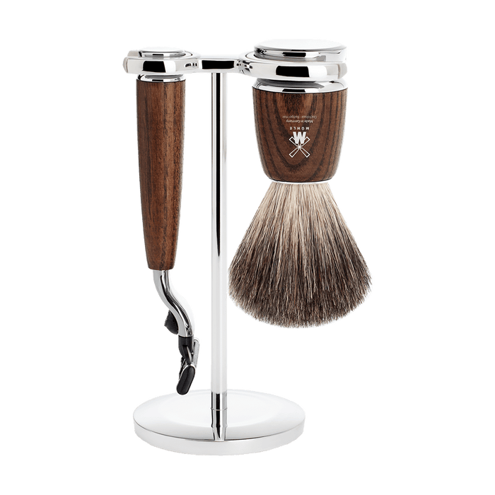 MUHLE S81H220M3 Rytmo Steamed Ash 3-Piece Shaving Set