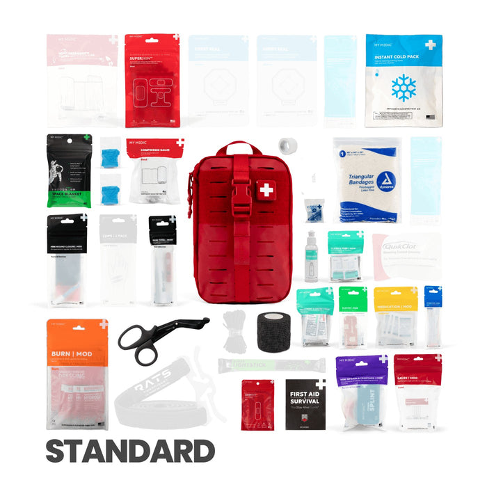 My Medic MyFAK Standard First Aid Kit, Red - MM-KIT-U-MFK-LG-RED-STN - LL Medico