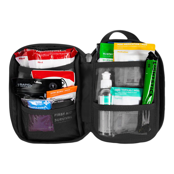 My Medic MyFAK Mini Pro First Aid Kit, Black - MM-KIT-U-MFK-MINI-V2-PRO-BLK - LL Medico