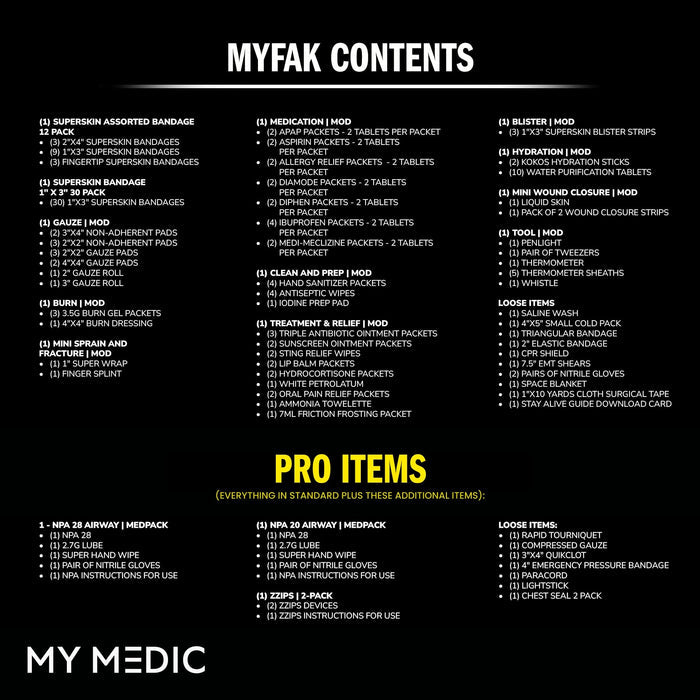 My Medic MYFAK First Aid Kit, Standard, Black