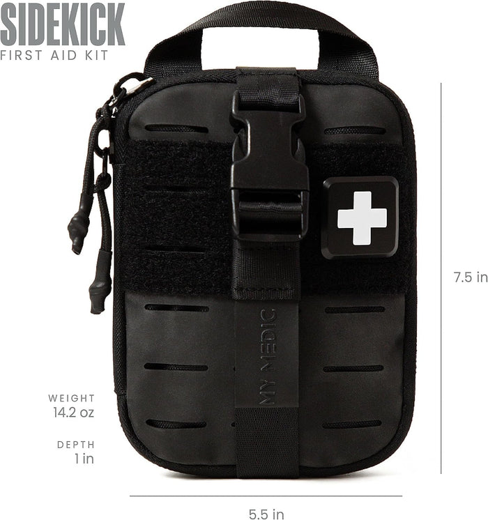 My Medic Sidekick First Aid Kit, Black - MM-KIT-U-SDE-KCK-BLK - LL Medico