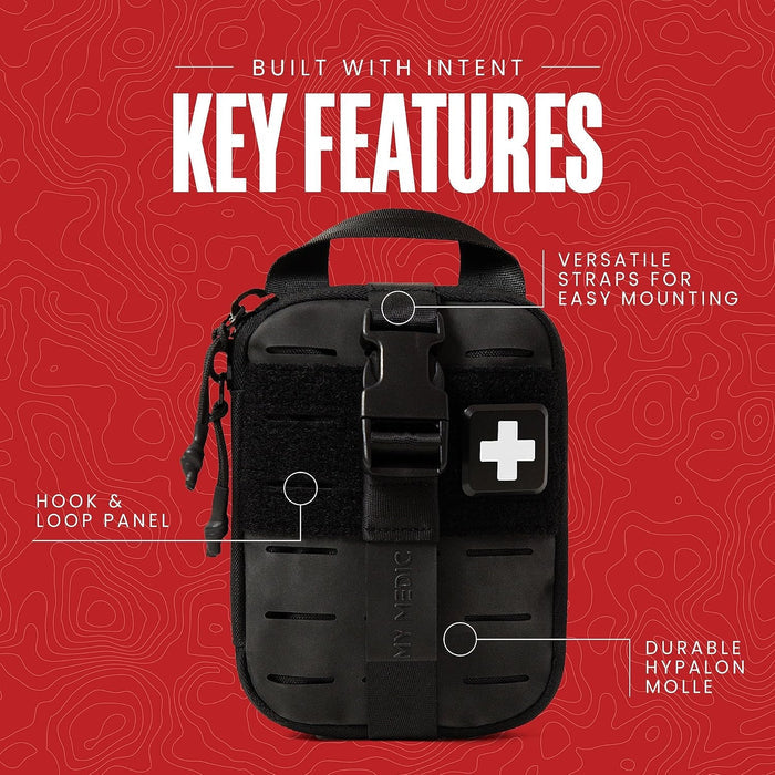 My Medic Sidekick First Aid Kit, Black - MM-KIT-U-SDE-KCK-BLK - LL Medico