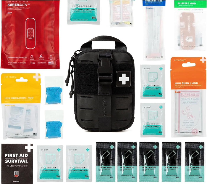 My Medic Sidekick First Aid Kit, Black - MM-KIT-U-SDE-KCK-BLK - LL Medico