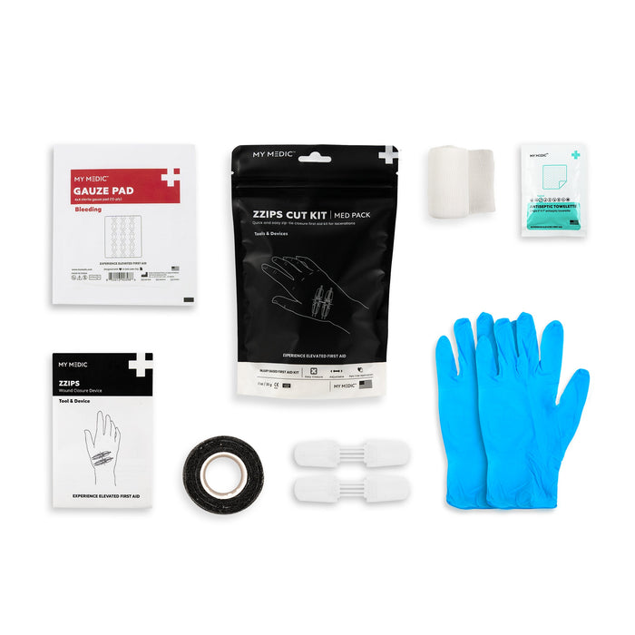 My Medic Zzips Cut Kit Med Pack First Aid Kit, 1.1 oz - MM-SPL-MD-PK-ZZIP-CUT-EA - LL Medico