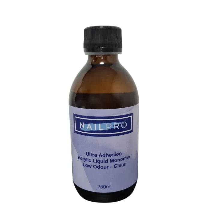 Nail Pro Ultra Adhesion Acrylic Liquid Monomer - Clear 250ml