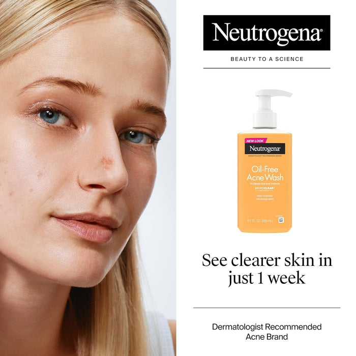 Neutrogena Oil-Free Acne Wash Liquid, 9.1 fl oz