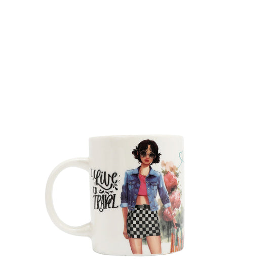 NIKKY CERAMIC MUG WITH BUNNY KEYCHAIN