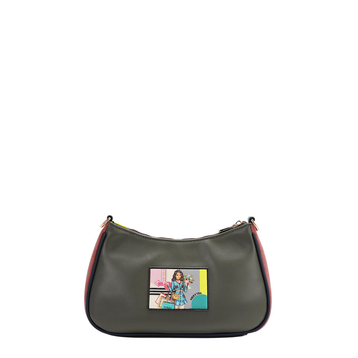 NIKKY GOES SHOPPING CRESCENT CROSSBODY BAG