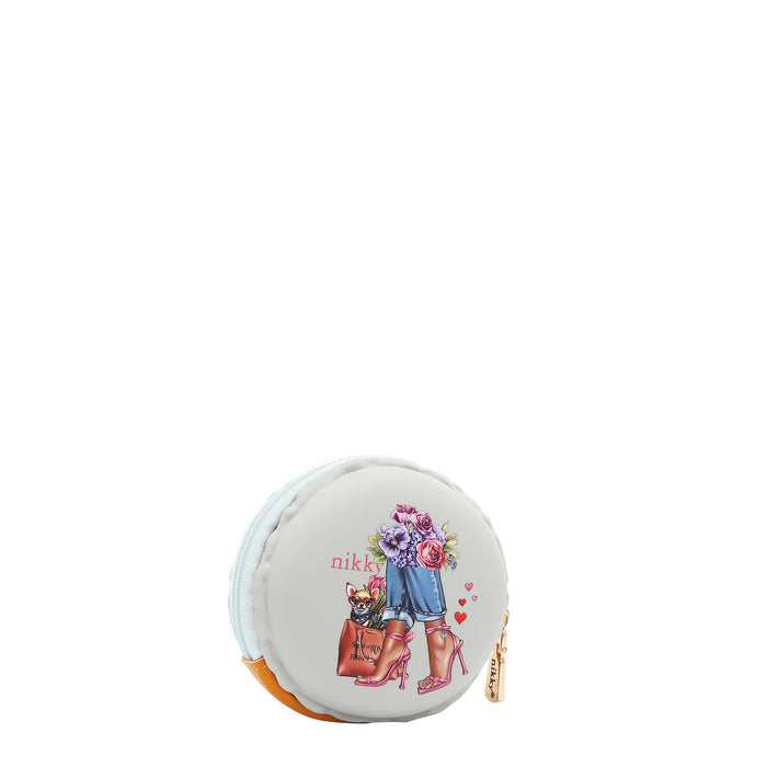 NIKKY SILICONE ROUND ZIP POUCH