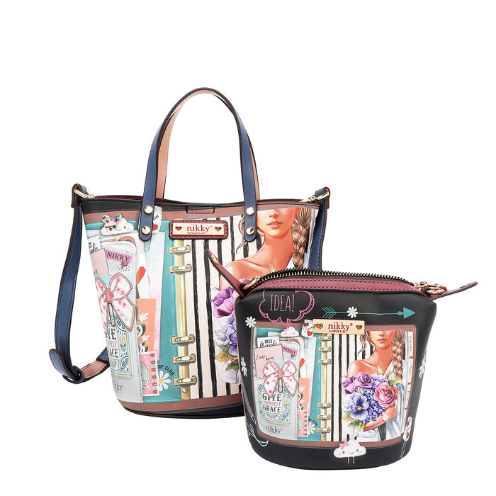 NOSTALGIA 2PC SMALL BUCKET BAG