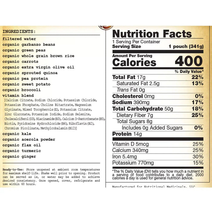 Nourish Pediatric Organic Oral Supplement, Vegetable & Rice Flavor - NWS124-Single - LL Medico