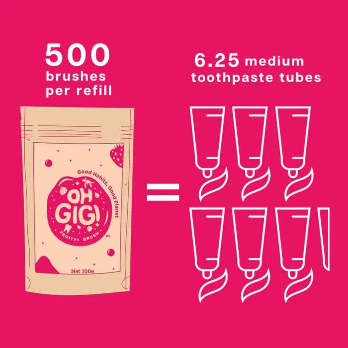 OhGiGi Organic Toothpowder - Fruity Brush