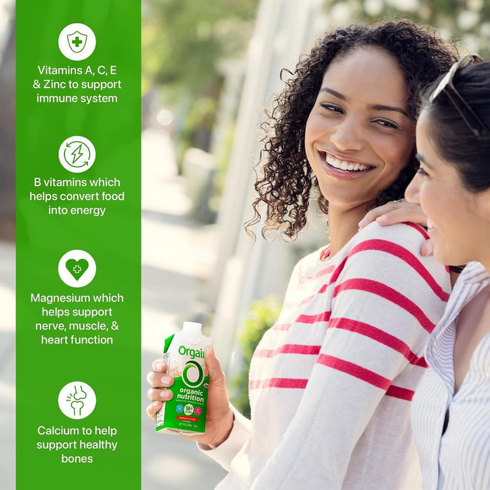 Orgain Organic Nutritional Shake, Strawberries and Cream, 11 oz - 851770003087-Single - LL Medico