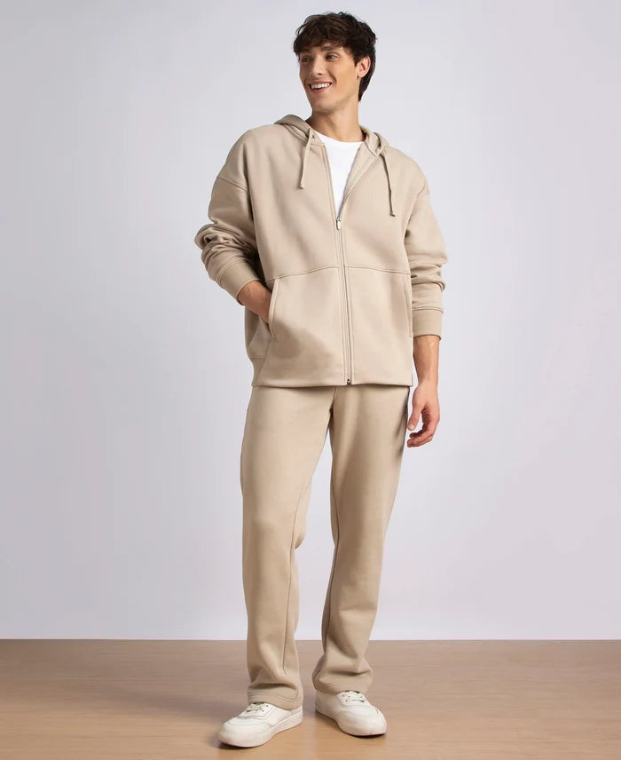 Oversized Super Combed Cotton Rich Fleece Jacket with StayWarm Technology - Pure Cashmere