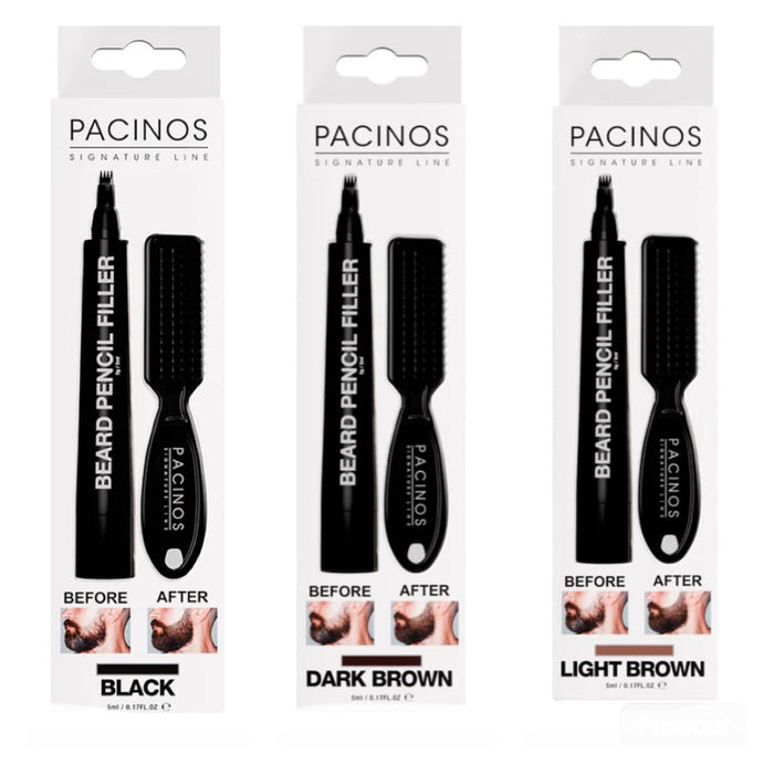 Pacinos Signature Line Beard Pencil Filler + Brush
