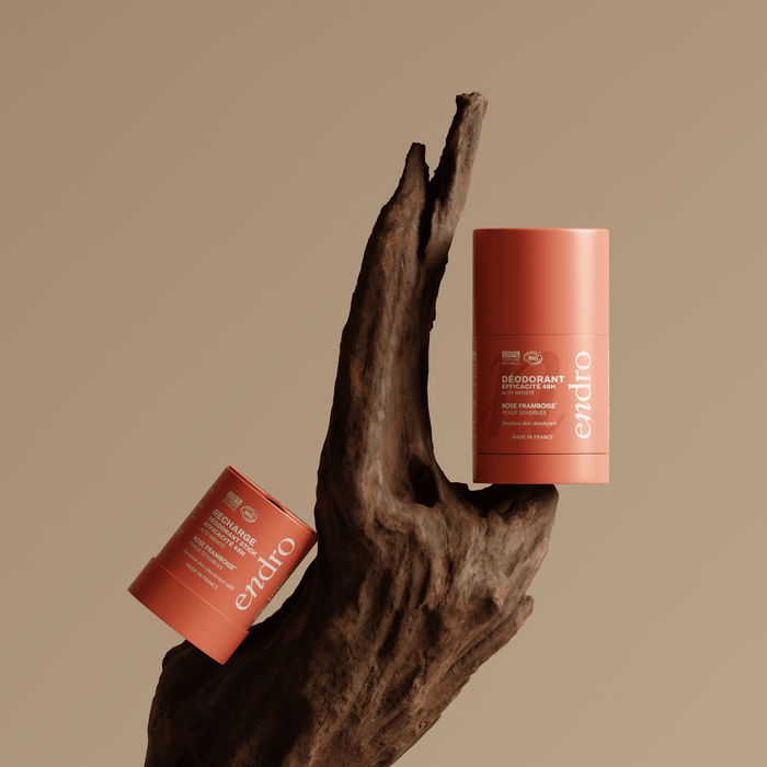 Recharge déodorant stick 48H - Parfum rose - framboise - Endro Cosmetiques