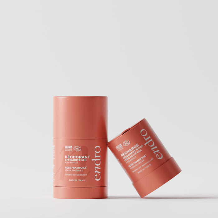 Recharge déodorant stick 48H - Parfum rose - framboise - Endro Cosmetiques