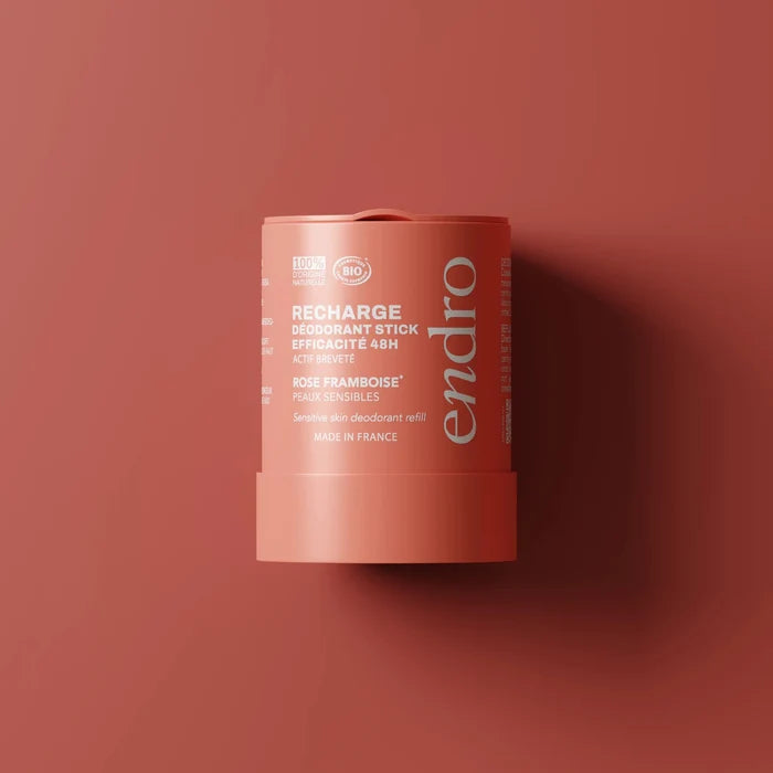 Recharge déodorant stick - Parfum rose - framboise - Endro Cosmetiques