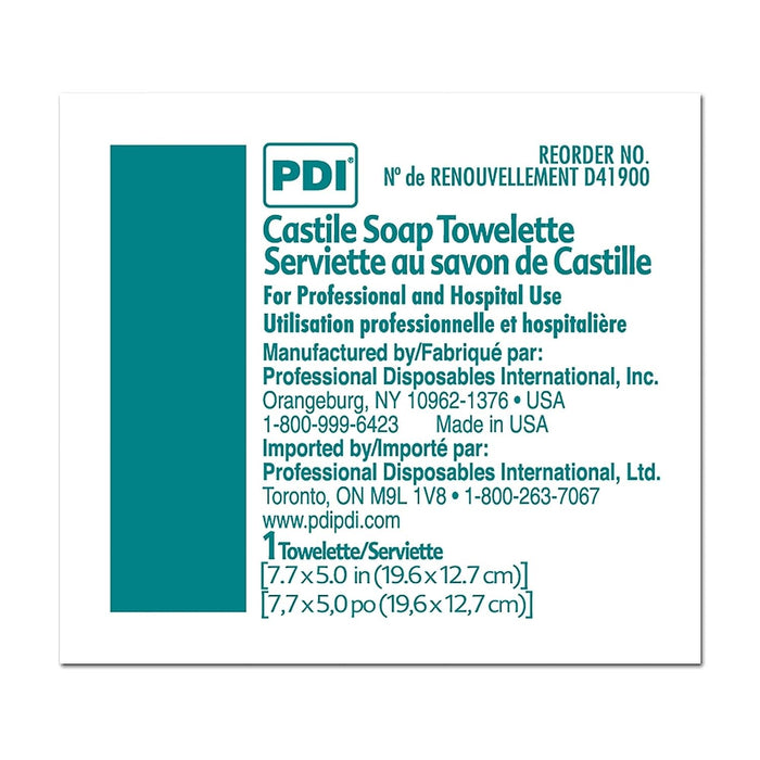 PDI Castile Soap Towelette, Scented
