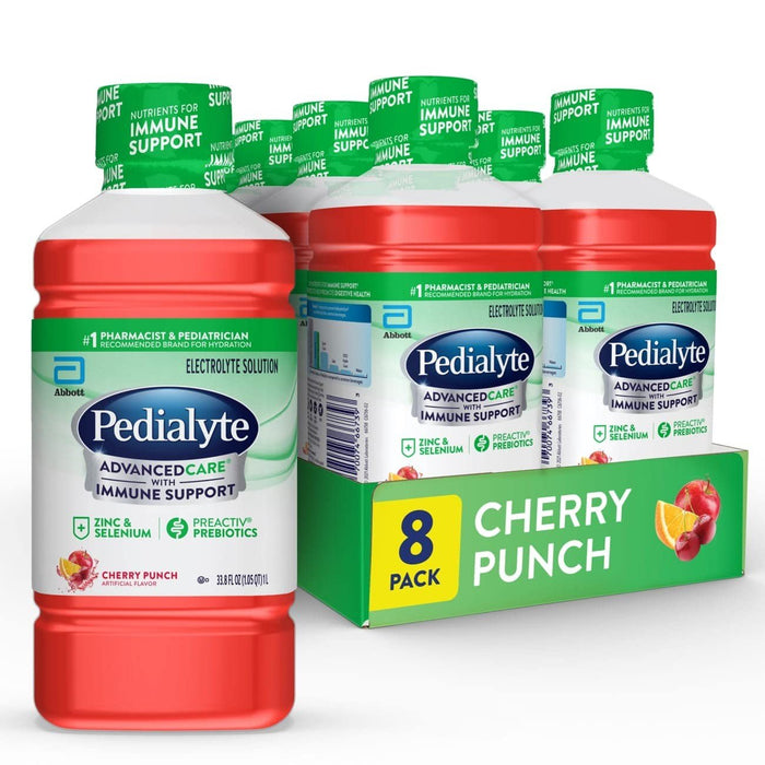 Pedialyte AdvancedCare Electrolyte Solution, Cherry Punch, 33.8 oz - 63057-Single - LL Medico