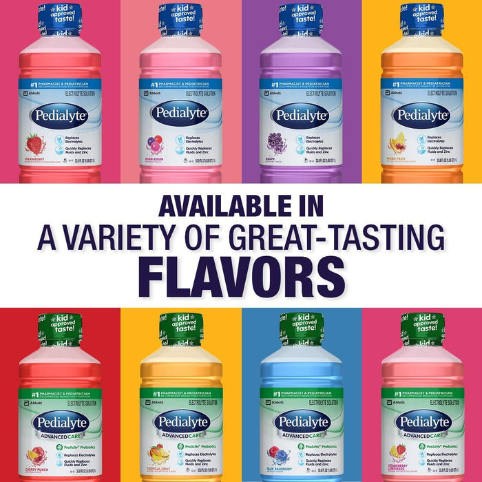Pedialyte AdvancedCare Electrolyte Solution, Cherry Punch, 33.8 oz - 63057-Single - LL Medico
