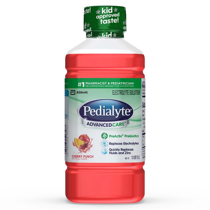 Pedialyte AdvancedCare Electrolyte Solution, Cherry Punch, 33.8 oz - 63057-Single - LL Medico