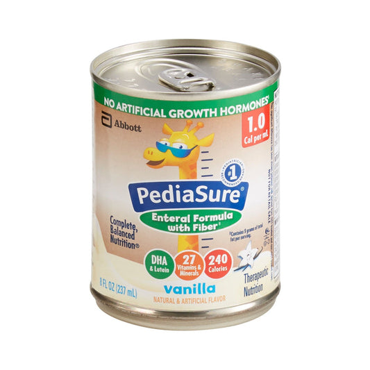 PediaSure 1.0 Cal With Fiber Tube Feeding Formula, Vanilla, 8 oz - 67403-Single - LL Medico