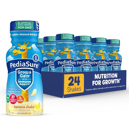 PediaSure Grow & Gain Nutrition Shake, Banana, 8 oz - 58052-Case - LL Medico