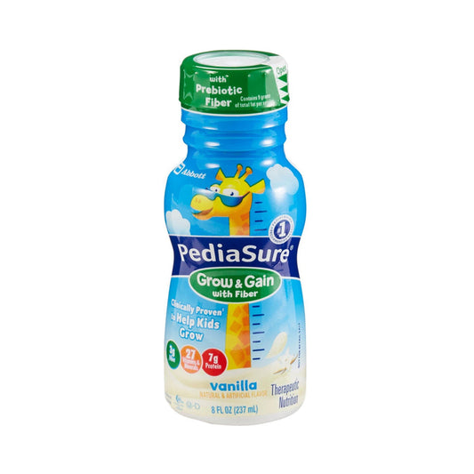 PediaSure Grow & Gain with Fiber Nutrition Shake, Vanilla, 8 oz - 67531-Case - LL Medico