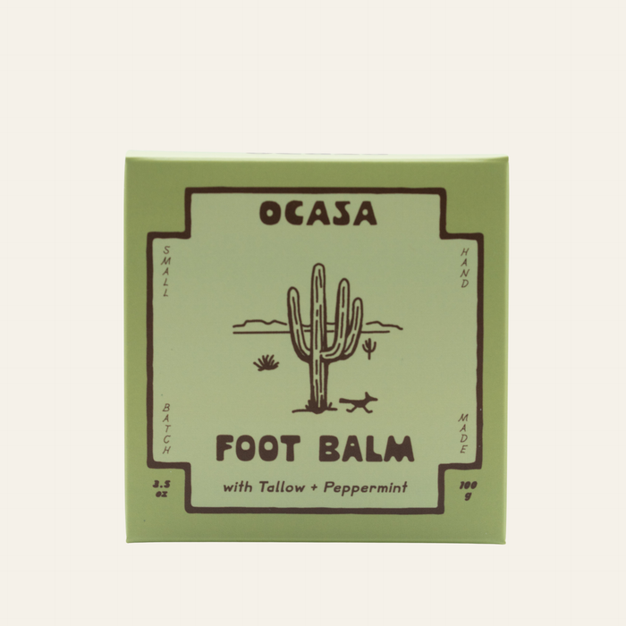 peppermint-infused foot tallow balm