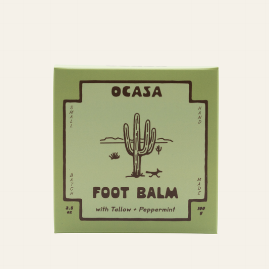 peppermint-infused foot tallow balm