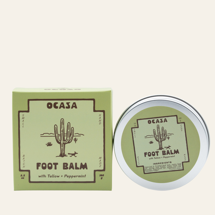 peppermint-infused foot tallow balm