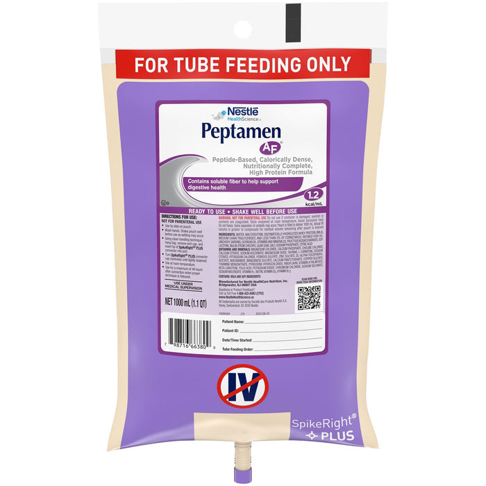 Peptamen AF Tube Feeding Formula, Unflavored, 1000 mL - 00798716763905-Single - LL Medico