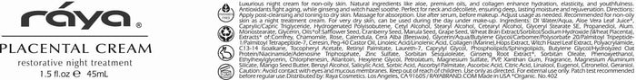 PLACENTAL CREAM (402) RAYA SPA - rayaspa